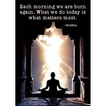 Enkelt vykort - Each morning we are born again