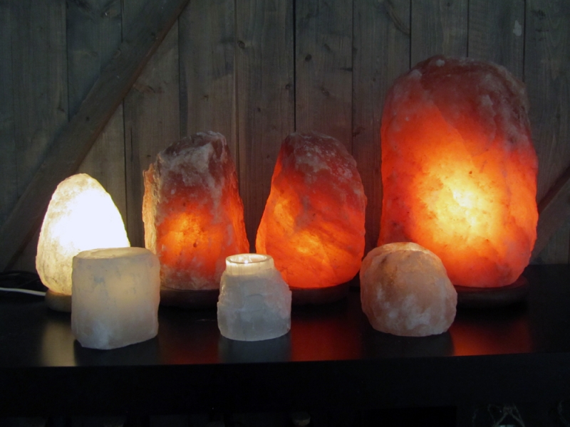 saltkristall lampa