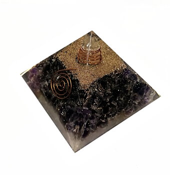 Orgonite Pyramid - Ametist - Spiral