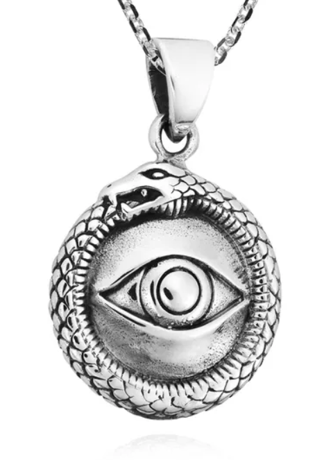 Ouroboros med Öga - Hänge i Silver