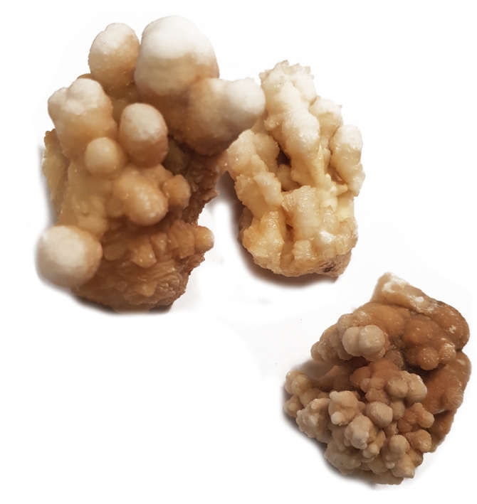 Beige /Vit   Botryoidal Aragonit Kluster