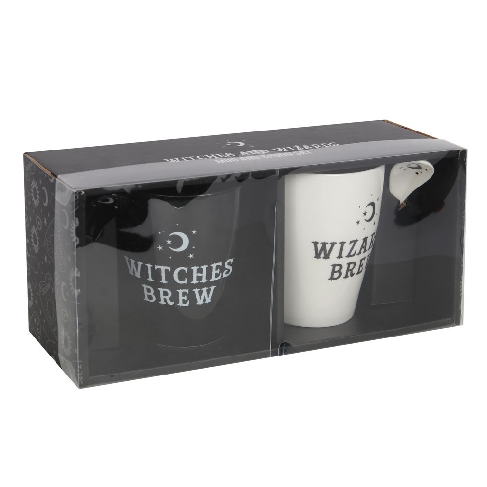 Wizard och Witch Brew - Mugg Set med sked - 2
