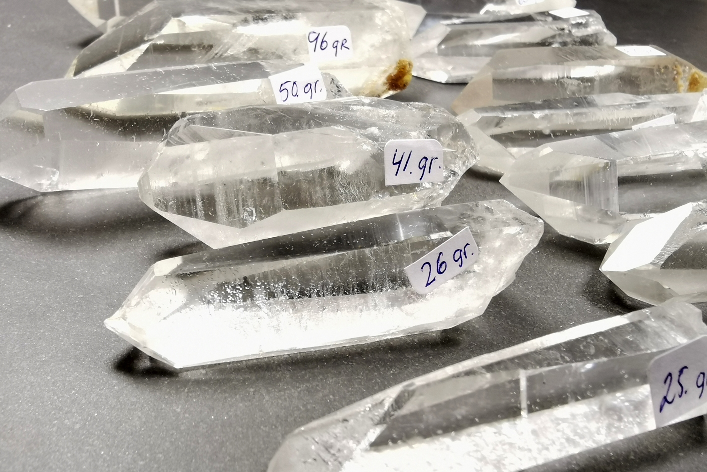 Lemurian kristaller, Naturliga Spetsar  - AAA kvalitet  - 3
