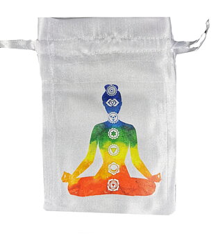 Satin Påse med Chakra Yogi - 15cm