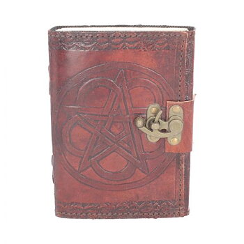 Dagbok /Journal läder - Dagbok i läder  Pentagram 