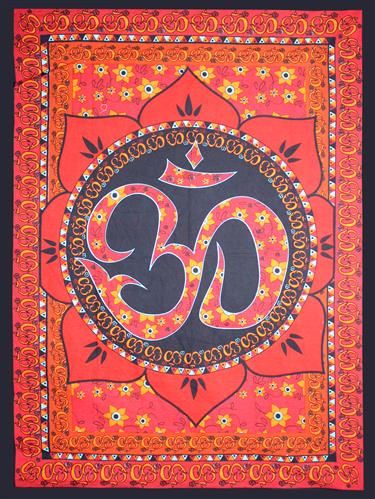 Aum Lotus Väggbonad / Sängöverkast