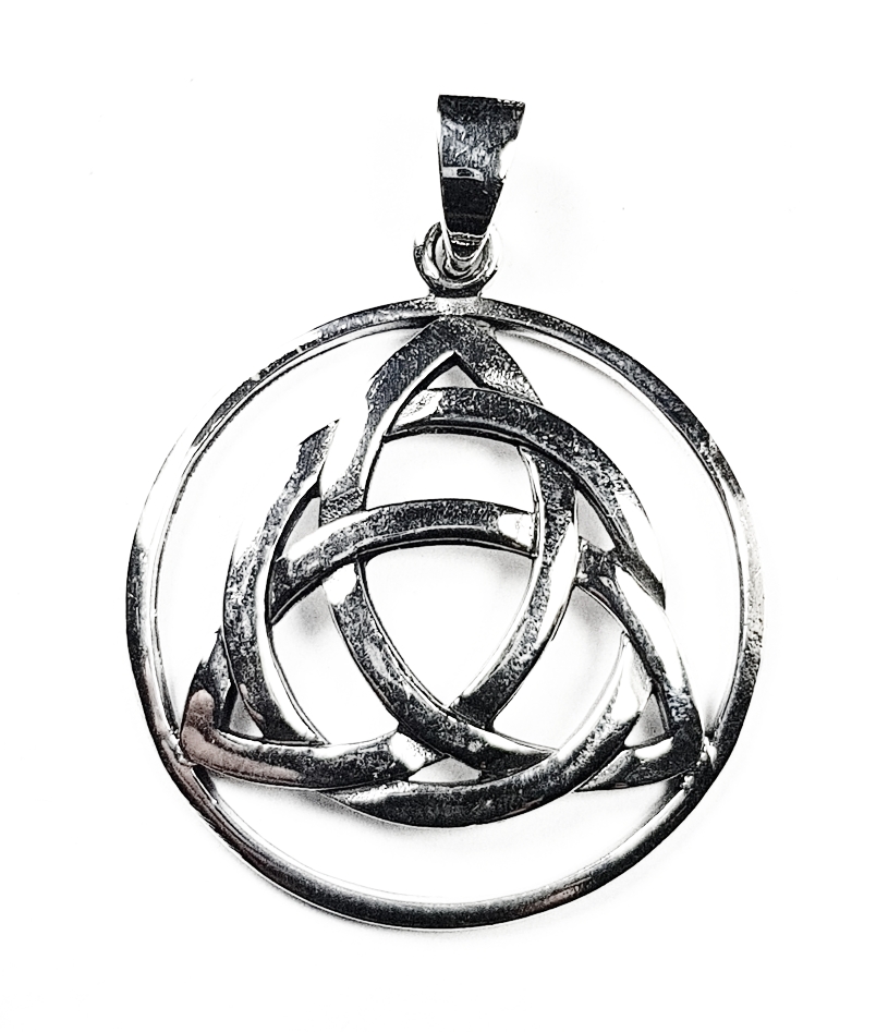 Keltisk knut Triquetra med Ring Hänge