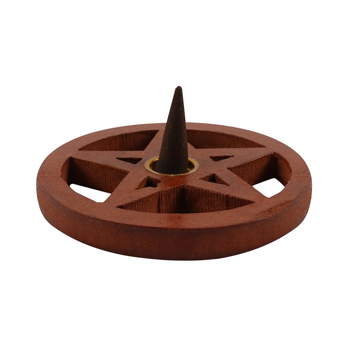 Trä Pentagram KonRökelse Hållare 