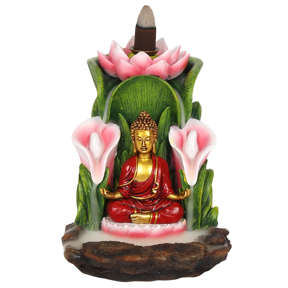 backflow rökelse brännare buddha lotus 