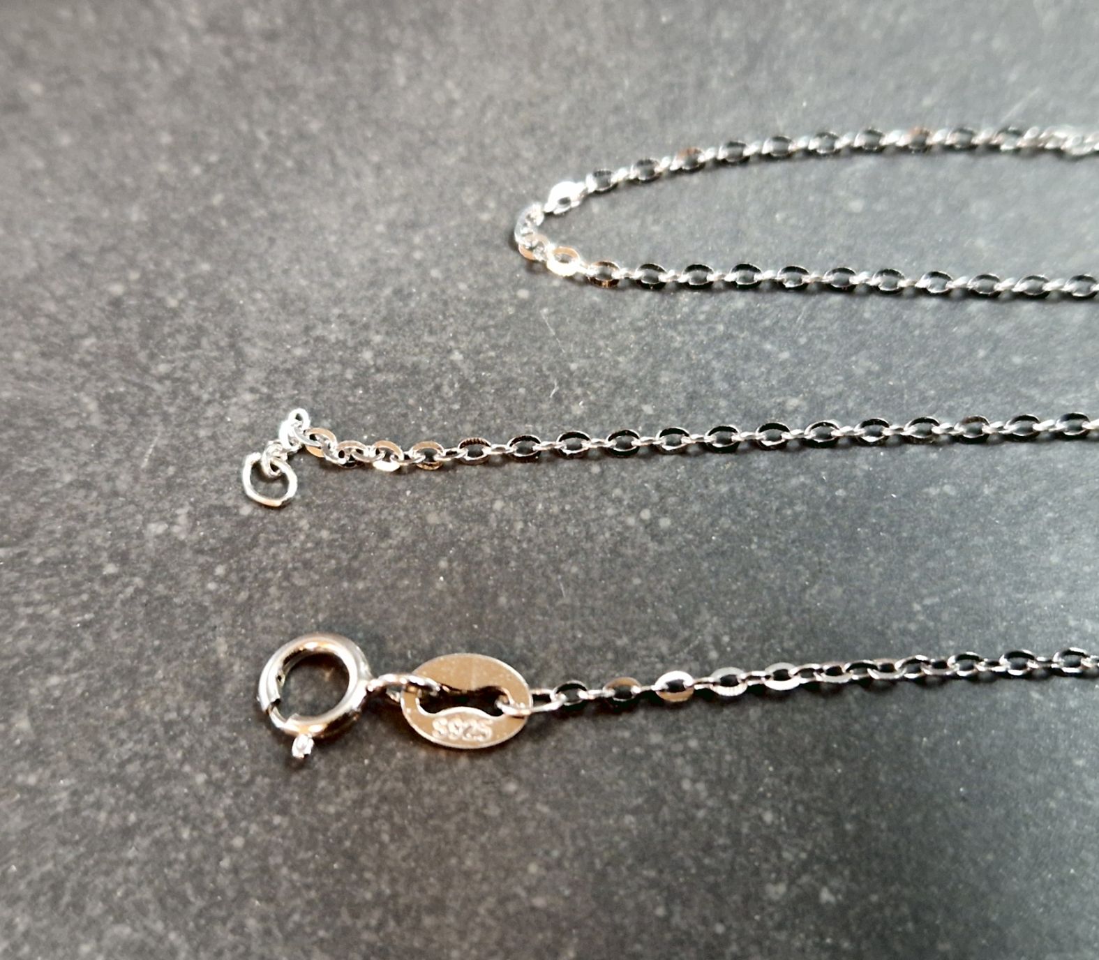 Flat Cable Kedja i Sterling Silver, 45cm - 1.4mm  - 3