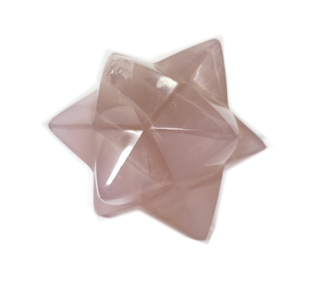 12 spetsig Merkaba i Rosenkvarts  - Stora - 2
