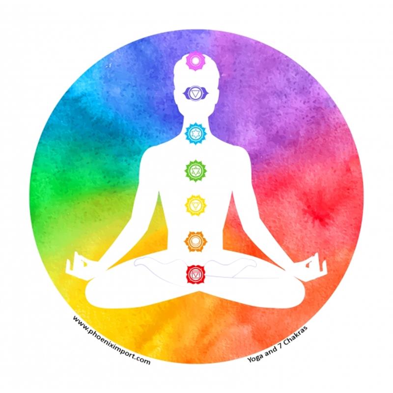 Klistermärke - Light Body Chakras - Yoga