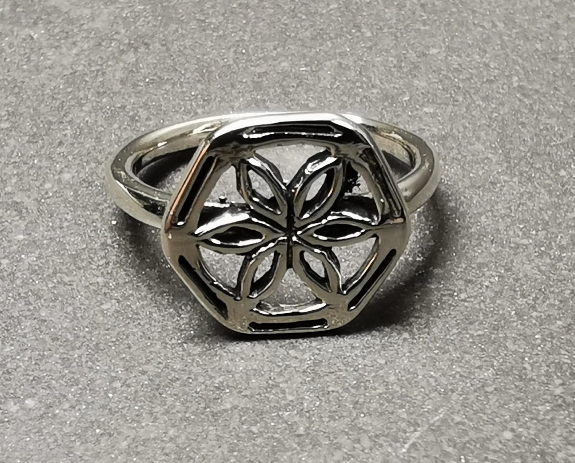 Seed of life ring i Silver  - 3