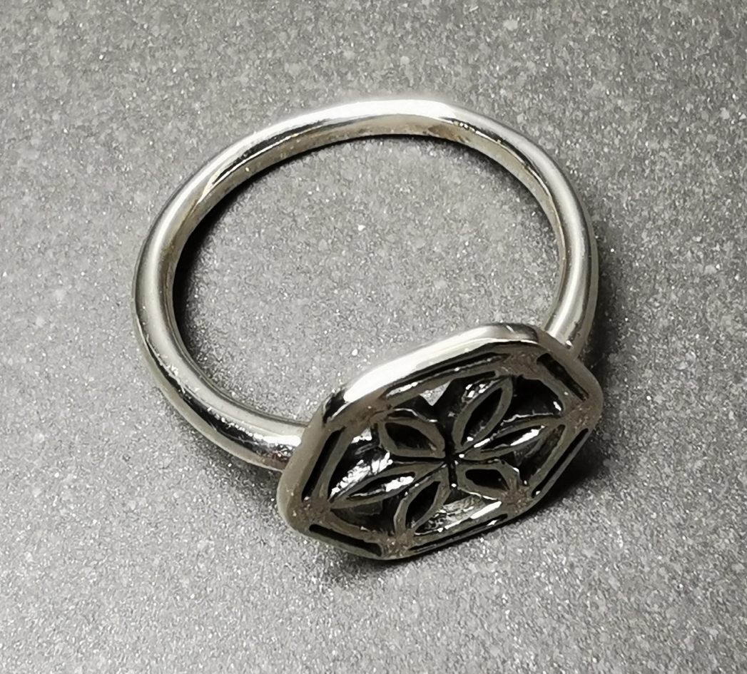 Seed of life ring i Silver  - 2