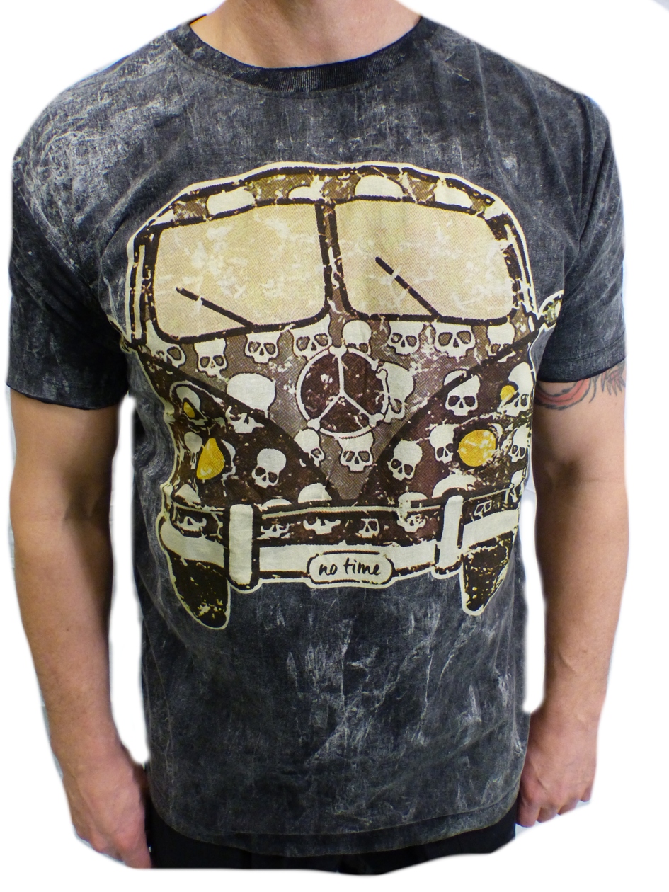NO TIME T-shirt -  Peace Skull Bus