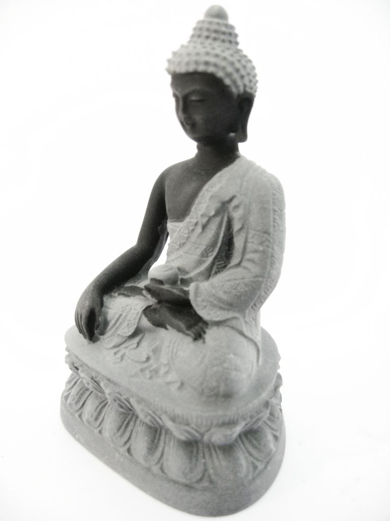 Tibetansk  Buddha i Hematit/Svart Färg - 9cm