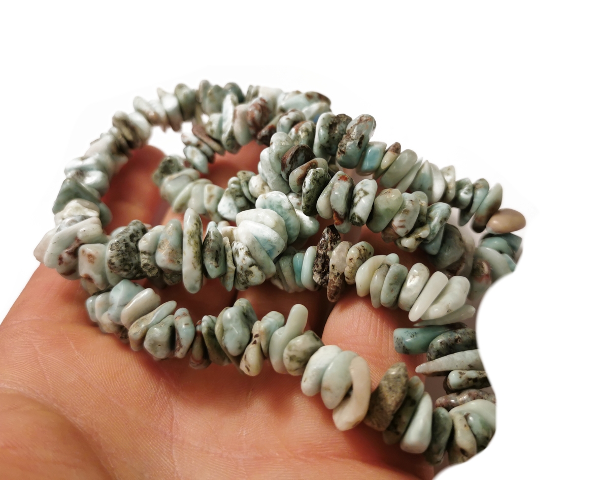Larimar Chip Armband - Stora stenar