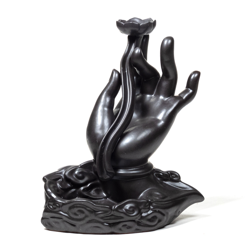 backflow rökelse brännare lotus mudra 