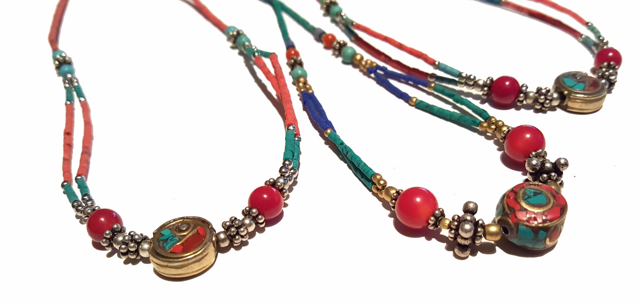 Kashmir Sten Halsband  -Plat Small