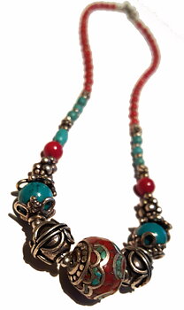 Kashmir Sten Halsband  - Rund 