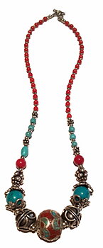 Kashmir Sten Halsband  - Rund 