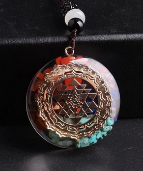 Chakra Orgonite Halsband - Sri Yantra - 2