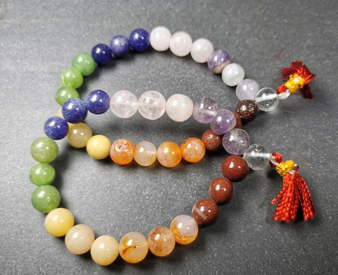 Chakra Stenar Mala Armband med tofs - 2