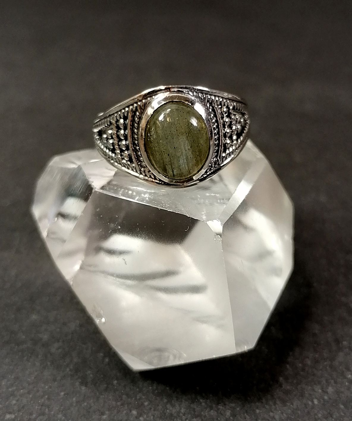 Silverring  - Cabochon i olika stenar - 4