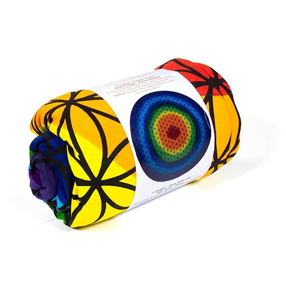 Mandala 7 chakra med livets blomma - Bomullsfilt - 2