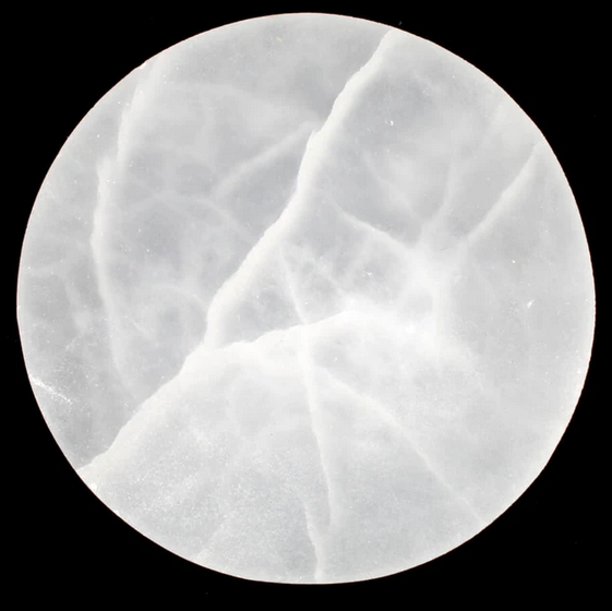 Selenit Laddningsplatta  (Selenite Charging Plate) - 14 cm Rund - 2