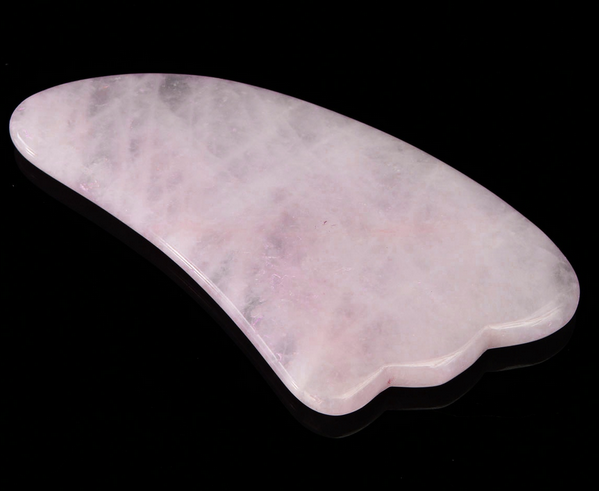 Stengarden Guasha Massage Verktyg V gform Rosenkvarts 10 11cm stengarden-guasha-massage-verktyg-v-gform-rosenkvarts-10-11cm