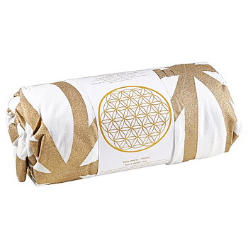 Meditationsmatta / Strandduk med Livets Blomma - Vit