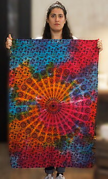Batik Väggbonad  - Rund Mandala