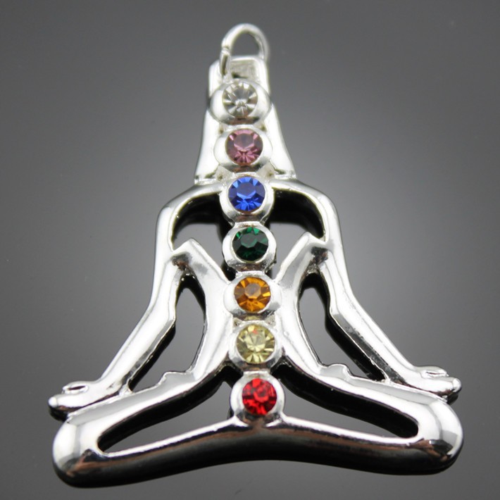 Chakra Buddha Hänge med Zirkon