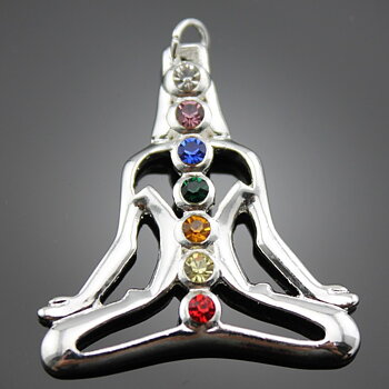 Chakra Buddha Hänge med Zirkon