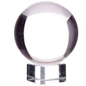 Kristallkula med glasfot - 10cm