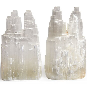 Selenit Lampa Tvillingtorn (Twin Towers) - 30cm