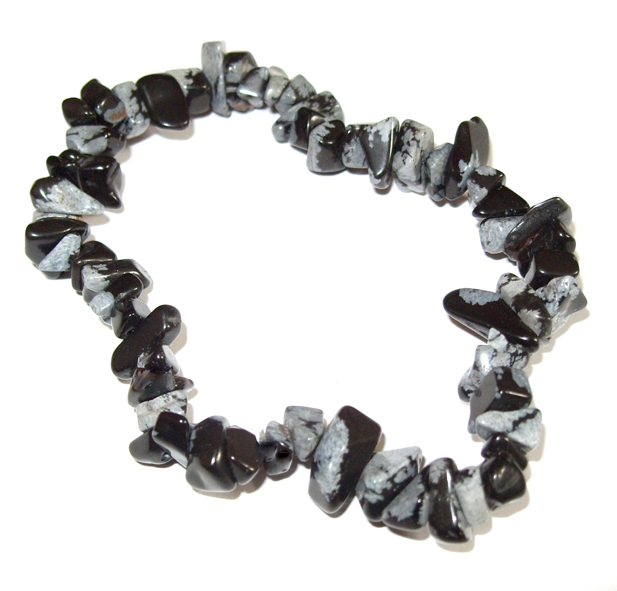Snöflinge Obsidian Chip Armband