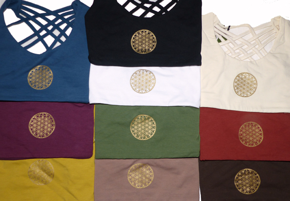 Yoga top (Bh) med Aum, Lotus eller Livets blomma  - Large - 6