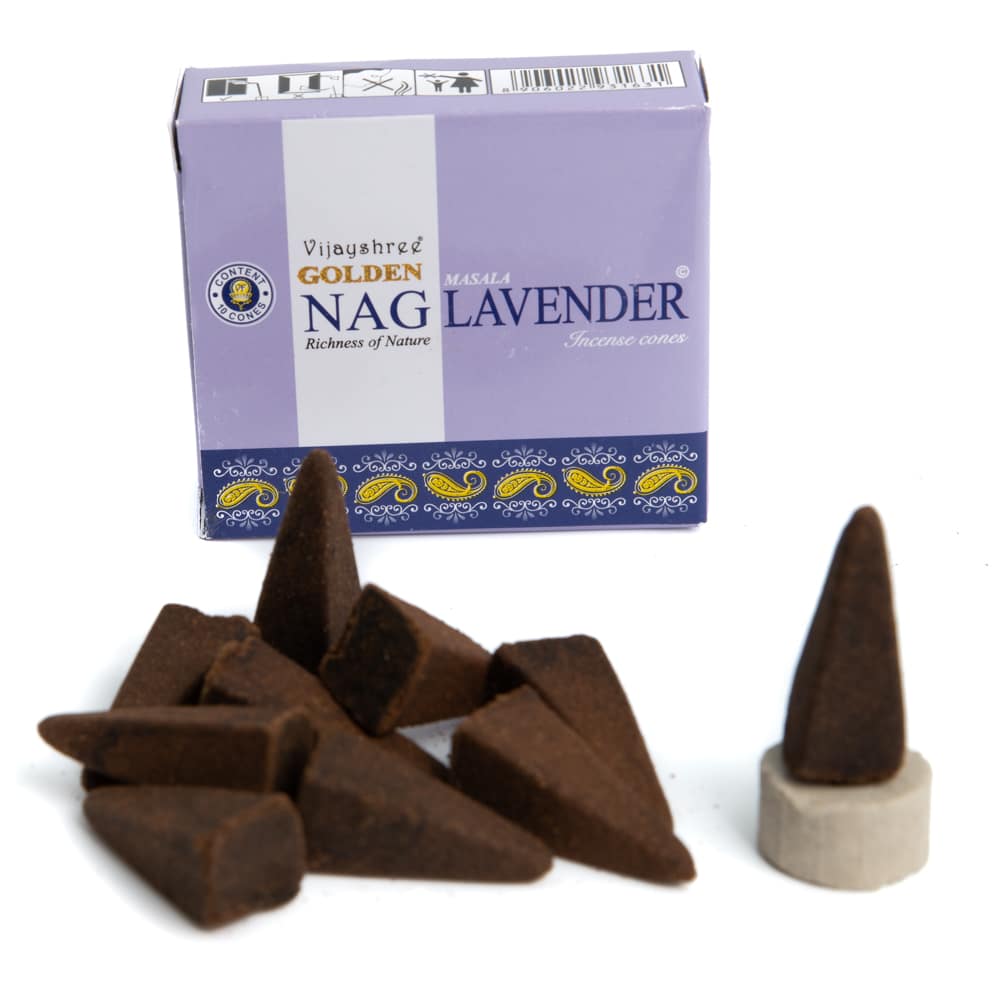 Golden Nag Lavendel Rökelsekoner