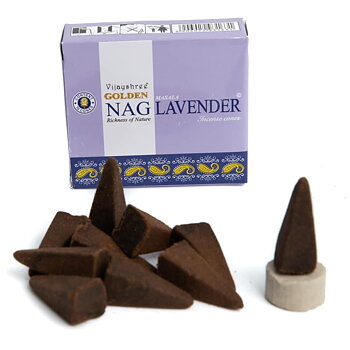 Golden Nag Lavendel Rökelsekoner