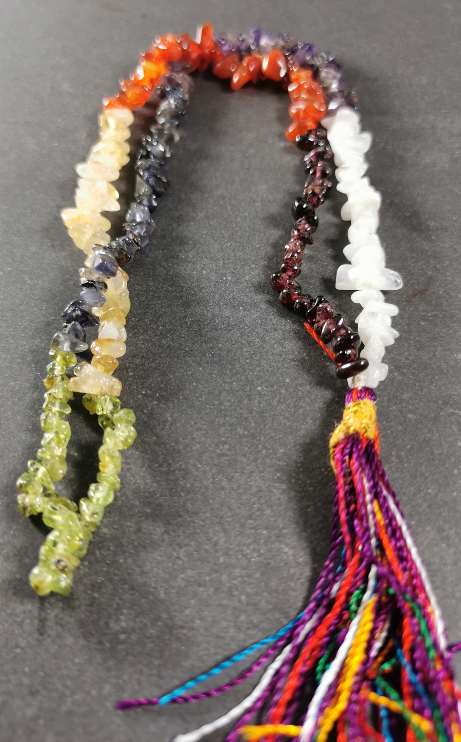 Chakra chipshalsband med Tofs - 2