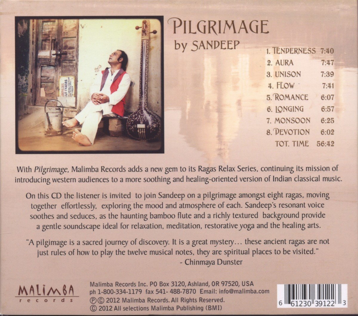 Pilgrimage, The Ragas Relax series -  Sandeep - CD - 2