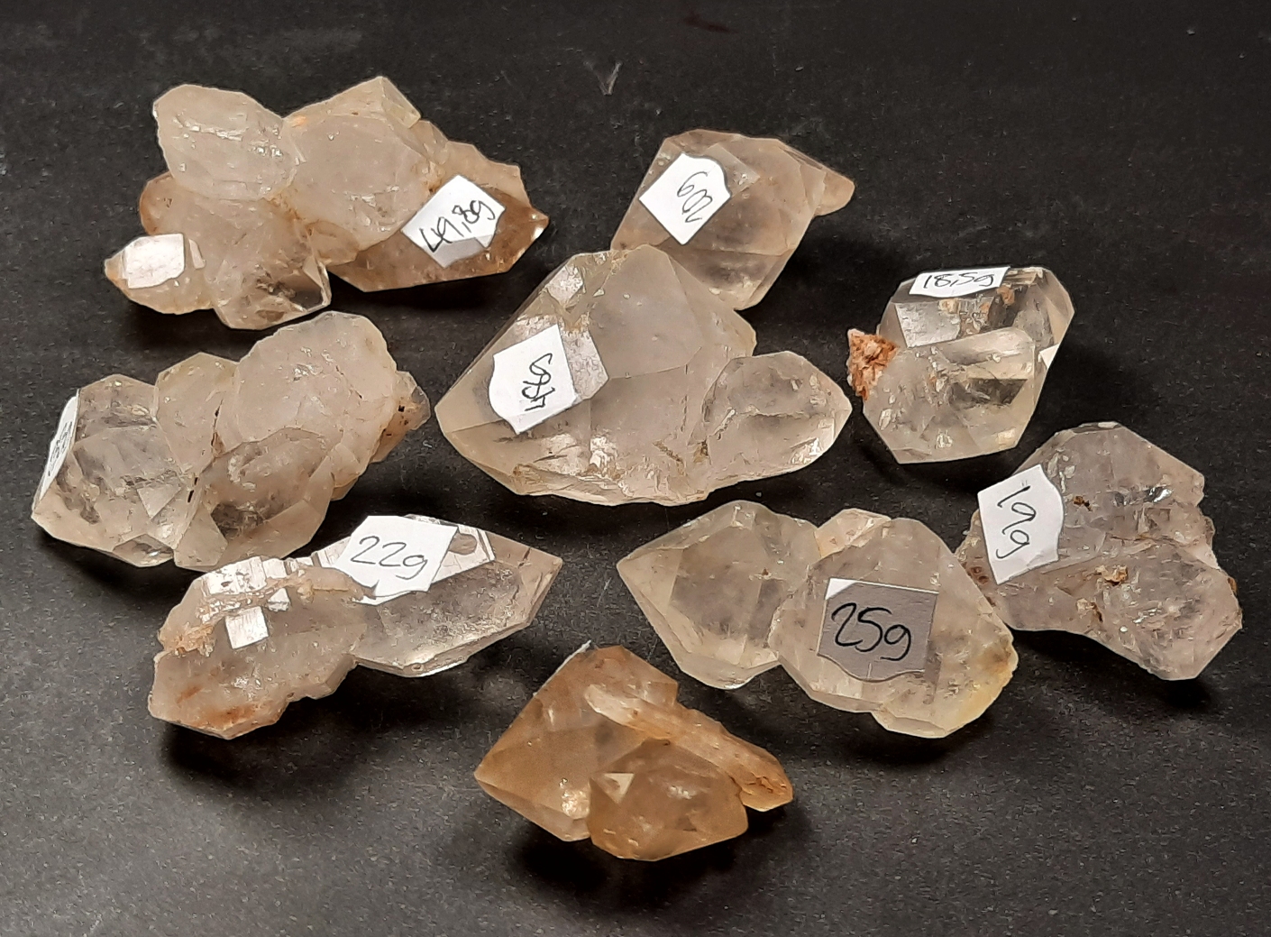 Elestial Multiterminerade Spetsar (Skelettkvarts) - AA Kvalitet, Naturliga