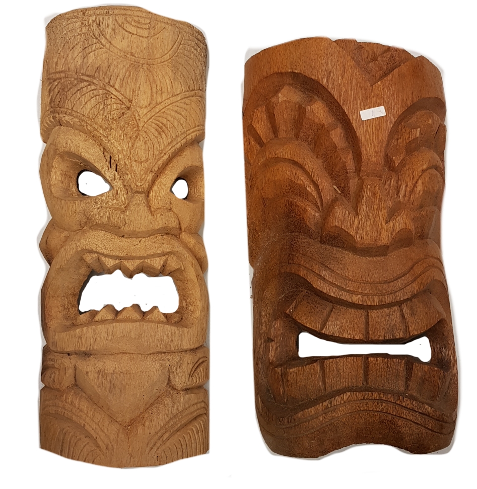 Tiki Mask av Bambuträd - 50cm