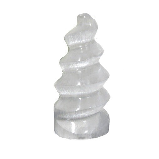 Selenit Spiral Spets - ca. 6cm (Enhörningshorn)