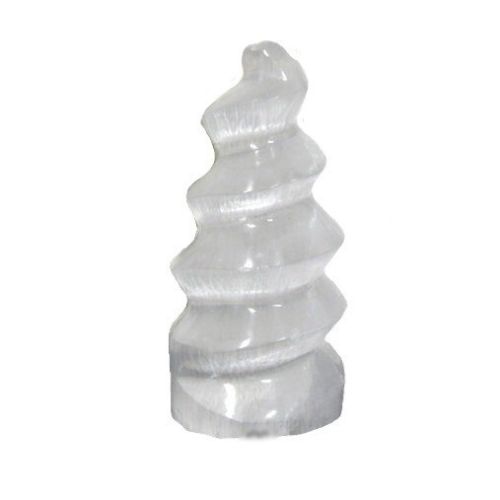Selenit Spiral Spets - ca. 6cm (Enhörningshorn) - 2