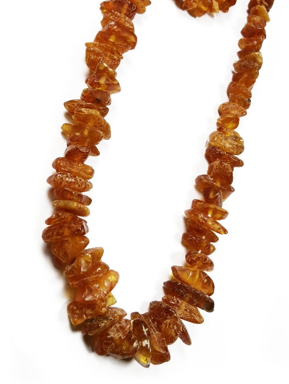 Bärnstenhalsband - ljusa pärlor - 2