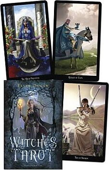 Witches Tarot by Ellen Dugan/Mark Evans, Boxed Set - Kort med Bok