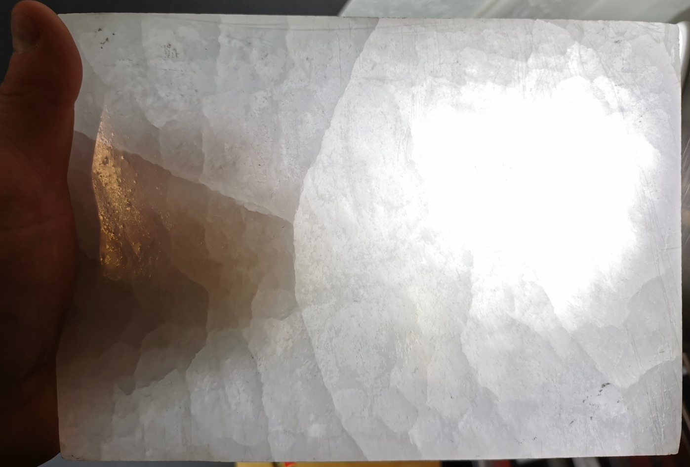 Selenit laddningsplatta (Selenite Charging Plate) - XL Storlek - ca. 12x20cm - 3